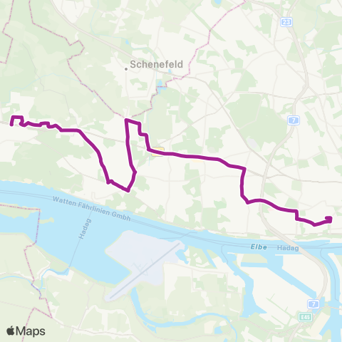 HVV MetroBus Rissen > Blankenese > Schenef. Holt > Osdorf > Othmarschen > Bf. Altona map