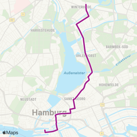 HVV MetroBus Speicherstadt > Hauptbahnhof > Borgweg map