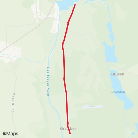 StadtBus/RegionalBus (Umland) Grambek > Mölln, Schulberg > Mölln, Zob map