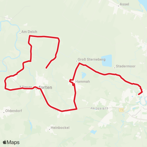 StadtBus/RegionalBus (Umland) Himmelpforten> Haddorf > Stade map