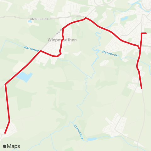 StadtBus/RegionalBus (Umland) Schwinge - Wiepenkathen - AM Exerzierplatz - Bildungscampus Riensförde map