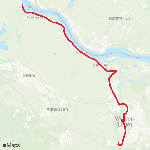 StadtBus/RegionalBus (Umland) Winsen > Hoopte > Over map