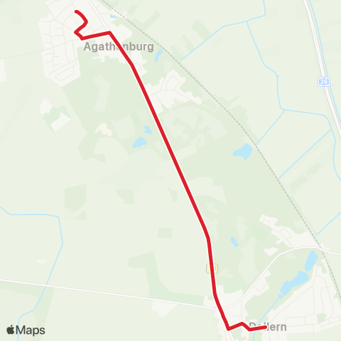 StadtBus/RegionalBus (Umland) Agathenburg > Dollern map