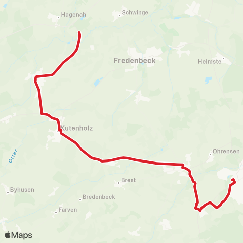 StadtBus/RegionalBus (Umland) Mulsum >Kutenholz - Groß Aspe >Harsefeld map