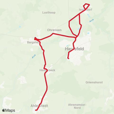 StadtBus/RegionalBus (Umland) Harsefeld > Bargstedt > Ahlerstedt map