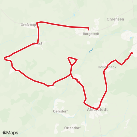 StadtBus/RegionalBus (Umland) Bargstedt > Reith - Ahlerstedt > Harsefeld map