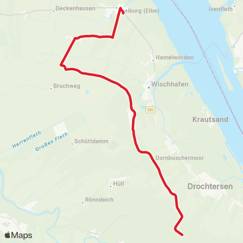 StadtBus/RegionalBus (Umland) Drochtersen - Freiburg map