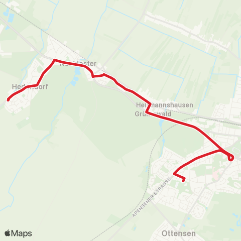 StadtBus/RegionalBus (Umland) Hedendorf - Schulen Buxtehude map