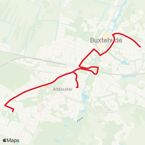 StadtBus/RegionalBus (Umland) Buxtehude Abzweig Rübke > Bahnhof (Süd) > Schulen Buxtehude map