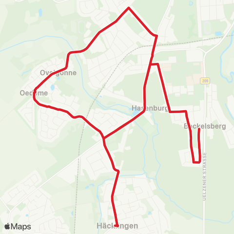 StadtBus/RegionalBus (Umland) Oedeme > Hasenburger Schule map
