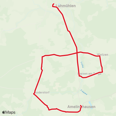 StadtBus/RegionalBus (Umland) Amelinghausen > Soderstorf > Rolfsen > Salzhausen Sz map