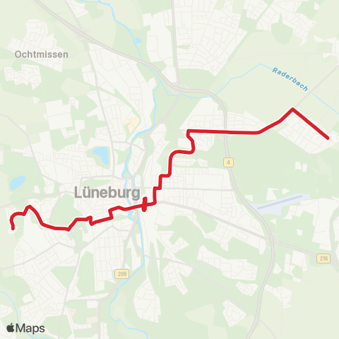 StadtBus/RegionalBus (Umland) Jüttkenmoor > AM Sande > Zob / Bahnhof > Ebensberg map