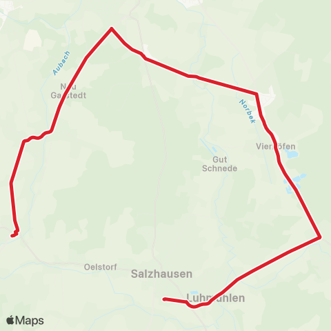 StadtBus/RegionalBus (Umland) Garstedt > Vierhöfen > Lübberstedt > Salzhausen map