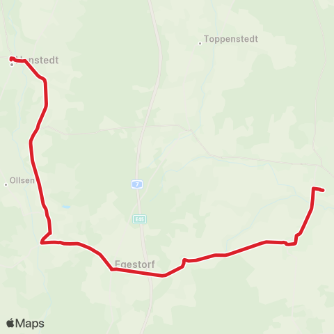 StadtBus/RegionalBus (Umland) Hanstedt > Egestorf > Salzhausen map