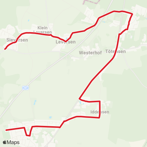 StadtBus/RegionalBus (Umland) Sieversen >Tötensen > Nenndorf map