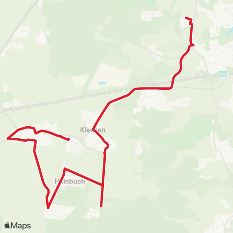 StadtBus/RegionalBus (Umland) Eckel > Klecken > Hittfeld map