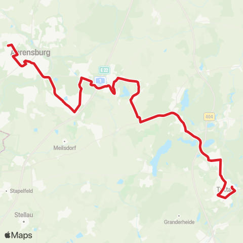 StadtBus/RegionalBus (Hamburg) Ahrensburg > Großhansdorf > Hoisdorf > Lütjensee > Trittau map