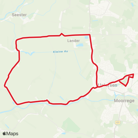 StadtBus/RegionalBus (Umland) Uetersen > Groß Nordende > Neuendeich > Uetersen map