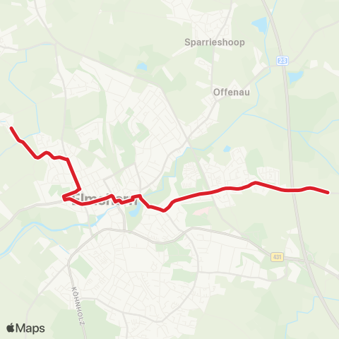 StadtBus/RegionalBus (Umland) Raa-Besenbek, Achtern Knick - Bf. Elmshorn - Kölln-Reisiek map