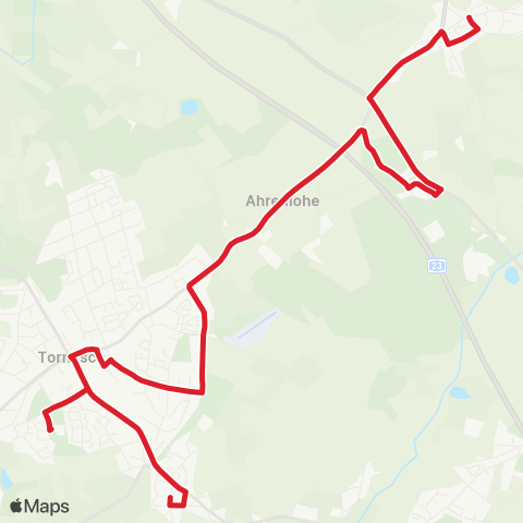 StadtBus/RegionalBus (Umland) Esingen > Bf. Tornesch > Gewerbegebiet Oha > Ellerhoop map