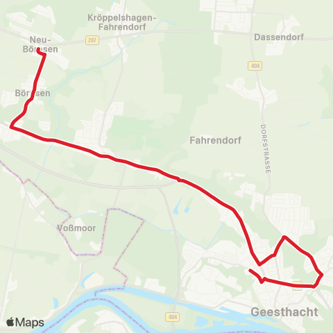 StadtBus/RegionalBus (Umland) Börnsen > Escheburg > Geesthachter Schulen map