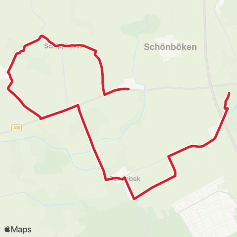 StadtBus/RegionalBus (Hamburg) Bornhöved - Hollenbek - Rendswühren - Bornhöved map