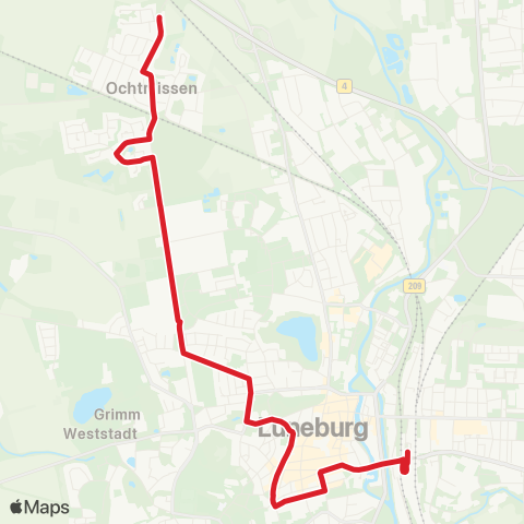 StadtBus/RegionalBus (Umland) Zob / Bahnhof > Ochtmissen map