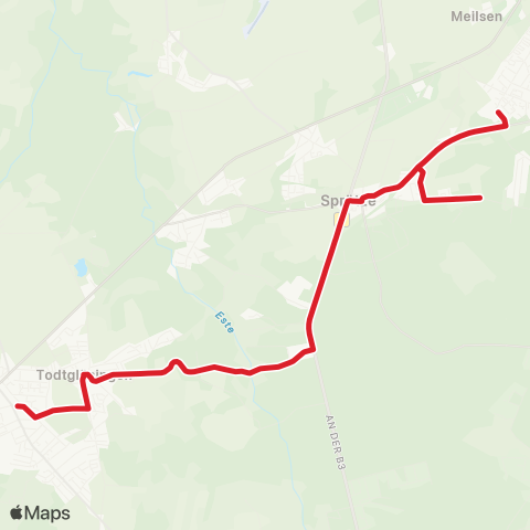 StadtBus/RegionalBus (Umland) Lohbergen > Sprötze map