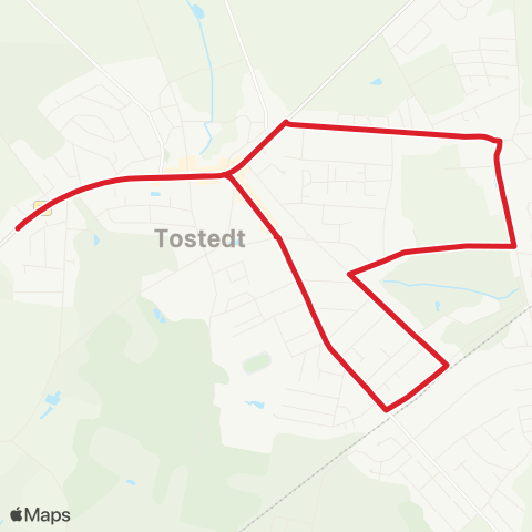 StadtBus/RegionalBus (Umland) Töster Ring: Tostedt map