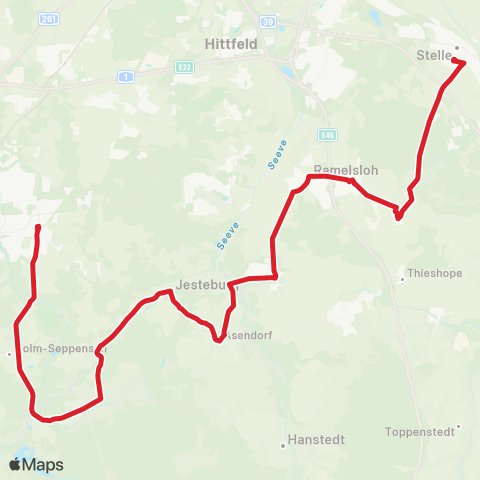 StadtBus/RegionalBus (Umland) Bf. Buchholz > Schierhorn - Jesteburg - Ohlendorf > Stelle map