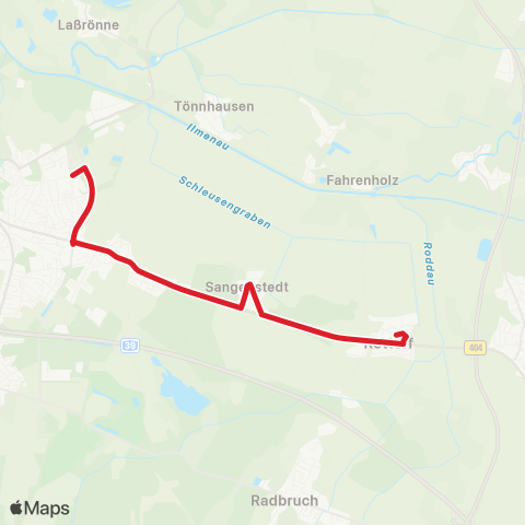 StadtBus/RegionalBus (Umland) Rottorf > Borstel - Winsen > Roydorf map