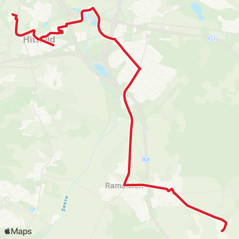 StadtBus/RegionalBus (Hamburg) Holtorfsloh / Marxen > Ramelsloh > Hittfeld map