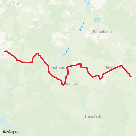 StadtBus/RegionalBus (Umland) Buchholz > Asendorf - Brackel > Tangendorf map