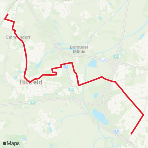 StadtBus/RegionalBus (Hamburg) Horst > Maschen > Bf. Hittfeld map