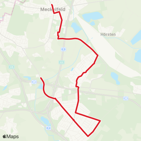 StadtBus/RegionalBus (Hamburg) Hittfeld >Karoxbostel > Maschen > Meckelfeld map