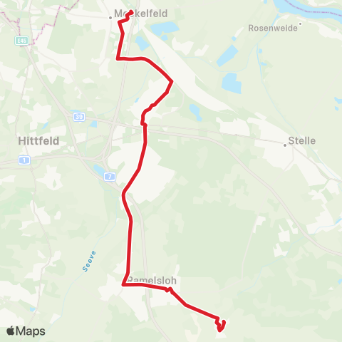 StadtBus/RegionalBus (Hamburg) Holtorfsloh > Ramelsloh > Bf. Meckelfeld map