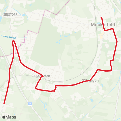 StadtBus/RegionalBus (Hamburg) Emmelndorf > Fleestedt > Meckelfeld map