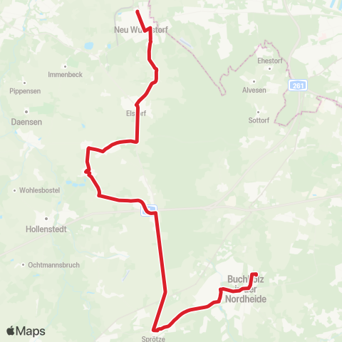 StadtBus/RegionalBus (Umland) Neu Wulmstorf > Wennerstorf > Buchholz map