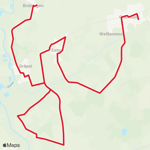 StadtBus/RegionalBus (Umland) Kaken > Behrste - Gräpel - Estorf > Oldendorf map