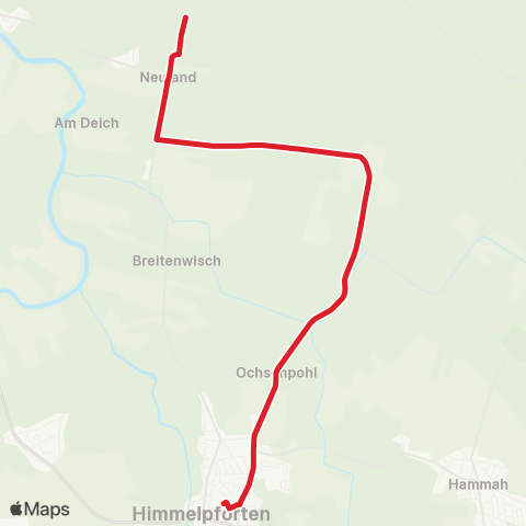 StadtBus/RegionalBus (Umland) Neuland > Engelschoff - Burg > Himmelpforten map