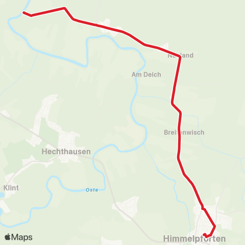 StadtBus/RegionalBus (Umland) Großenwörden > Himmelpforten map