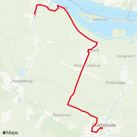 StadtBus/RegionalBus (Umland) Buxtehude - Dammhausen - Jork - Lühe - Steinkirchen map