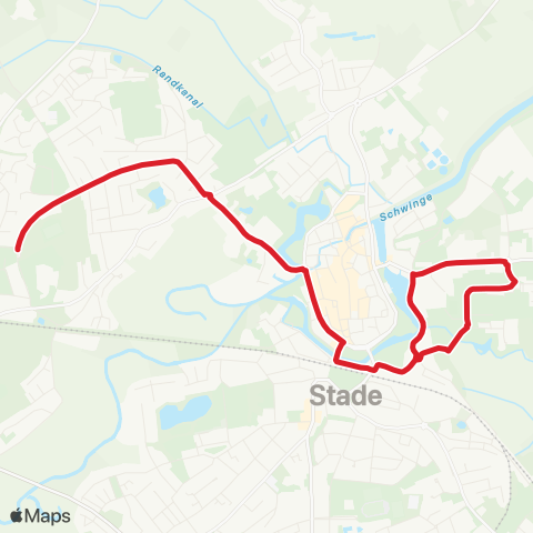 StadtBus/RegionalBus (Umland) Beethovenstr. > Bahnhof > Altländer Viertel U. Zurück map