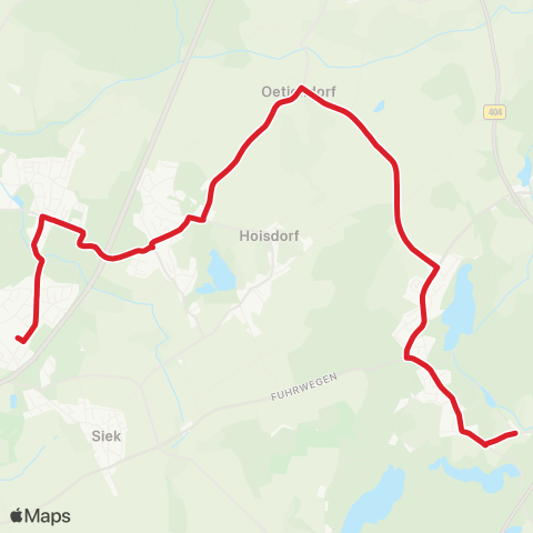 StadtBus/RegionalBus (Hamburg) Lütjensee >Hoisdorf > Schmalenbeck map