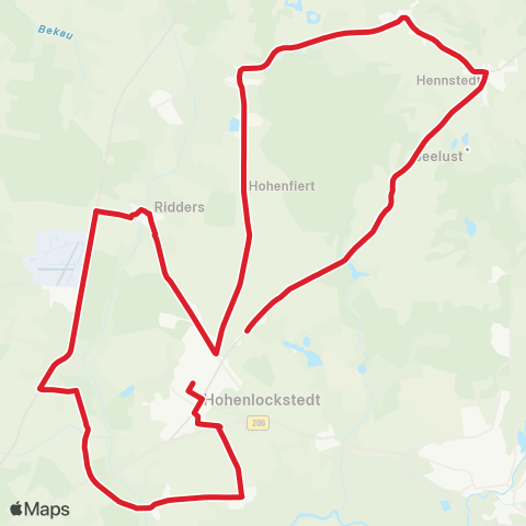 StadtBus/RegionalBus (Umland) Lohbarbek > Schlotfeld > Hohenlockstedt map