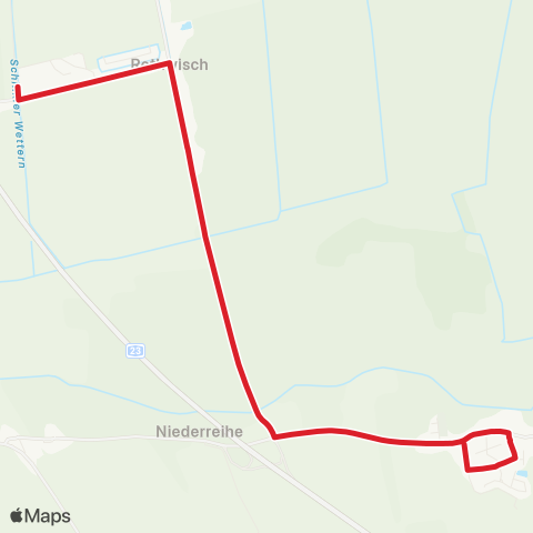 StadtBus/RegionalBus (Umland) Hohenfelde > Rethwisch map