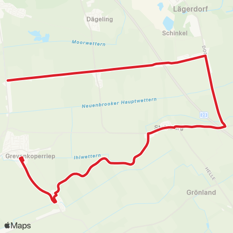 StadtBus/RegionalBus (Umland) Neuenbrook > Rethwisch, Schule > Krempe, Schulzentrum map