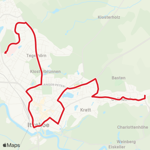 StadtBus/RegionalBus (Umland) Maria-Bornheim-Weg (Klinikum) > Itzehoe, Zob > Oelixdorf map