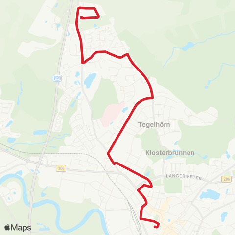 StadtBus/RegionalBus (Umland) Bachstraße (West) >Zob > Marie-Curie-Ring map