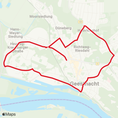 StadtBus/RegionalBus (Umland) Geesthacht, AM Moor > Geesthachter Schulen map